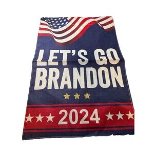 Let'S Go Brandon Flag Double Side Garden Flag Banner Canvas 12" X 18"